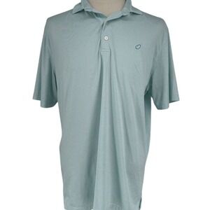 Johnnie O Men's XL Blue Striped Polo Shirt Short Sleeve Golf